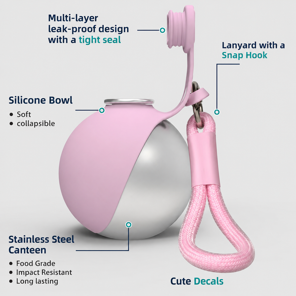 Compact Travel Dog Water Bottle